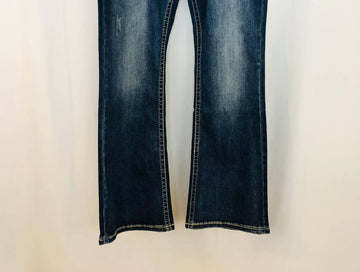 Grace In La western v embellished easy bootcut jeans in dark wash