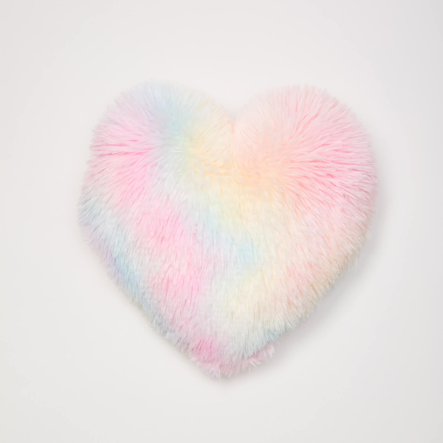 DORMIFY Sophia Tie Dye Faux Fur Heart Pillow - 14″x14″