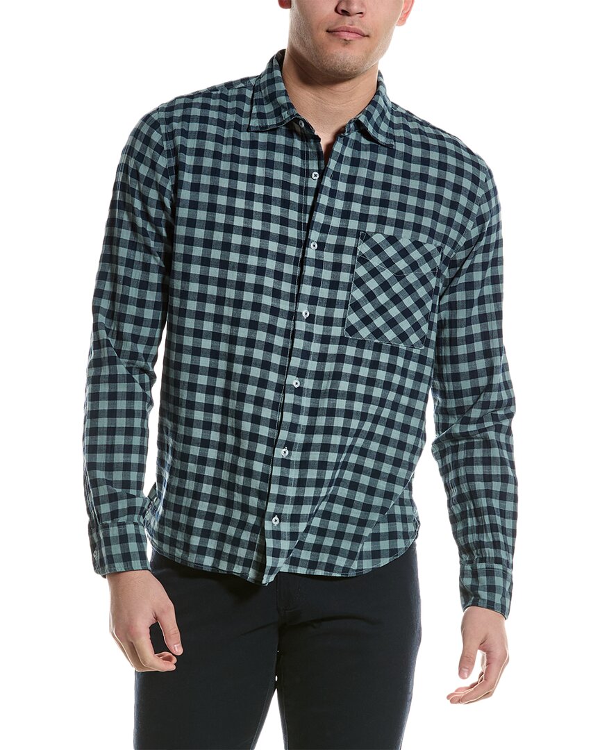 Shop Save Khaki United Gingham Shirt In Green