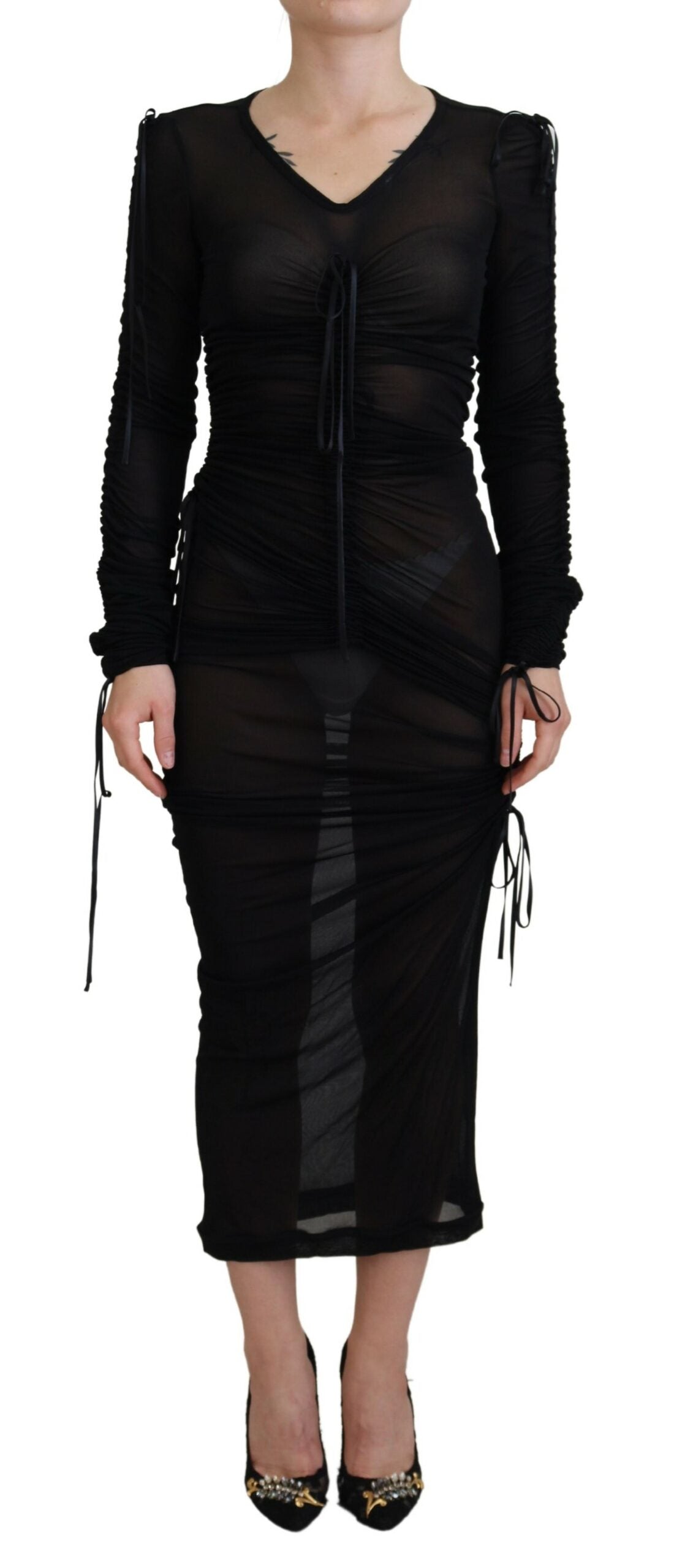 DOLCE & GABBANA Dolce & Gabbana  Viscose Bodycon Sheath Midi Women's Dress