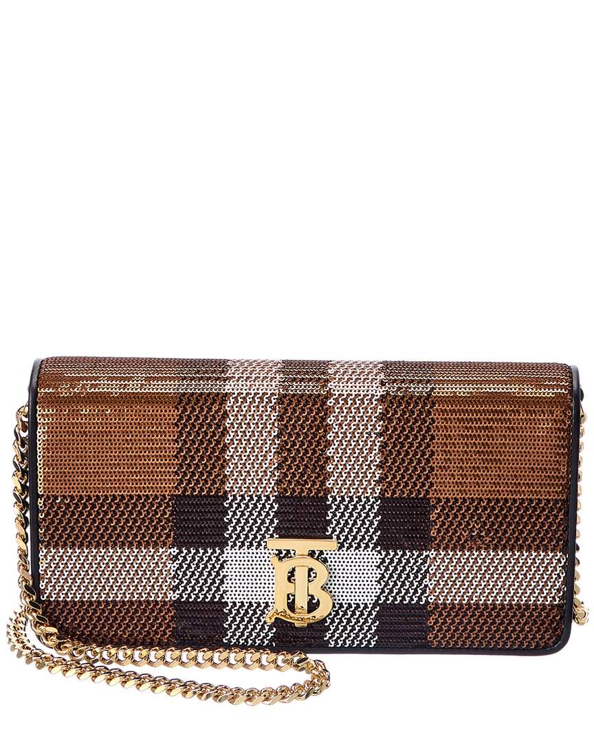 BURBERRY Burberry Lola Mini Sequin & Leather Wallet On Chain