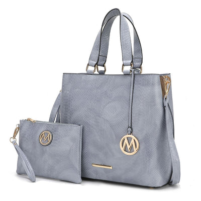 New Designer MKF Collection 2 pc. set Signature Tote Bag Handbag Purse Mia  K.