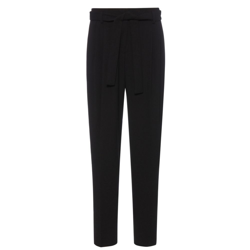 HUGO Relaxed-Fit Cropped Trousers With Tie-Up Belt