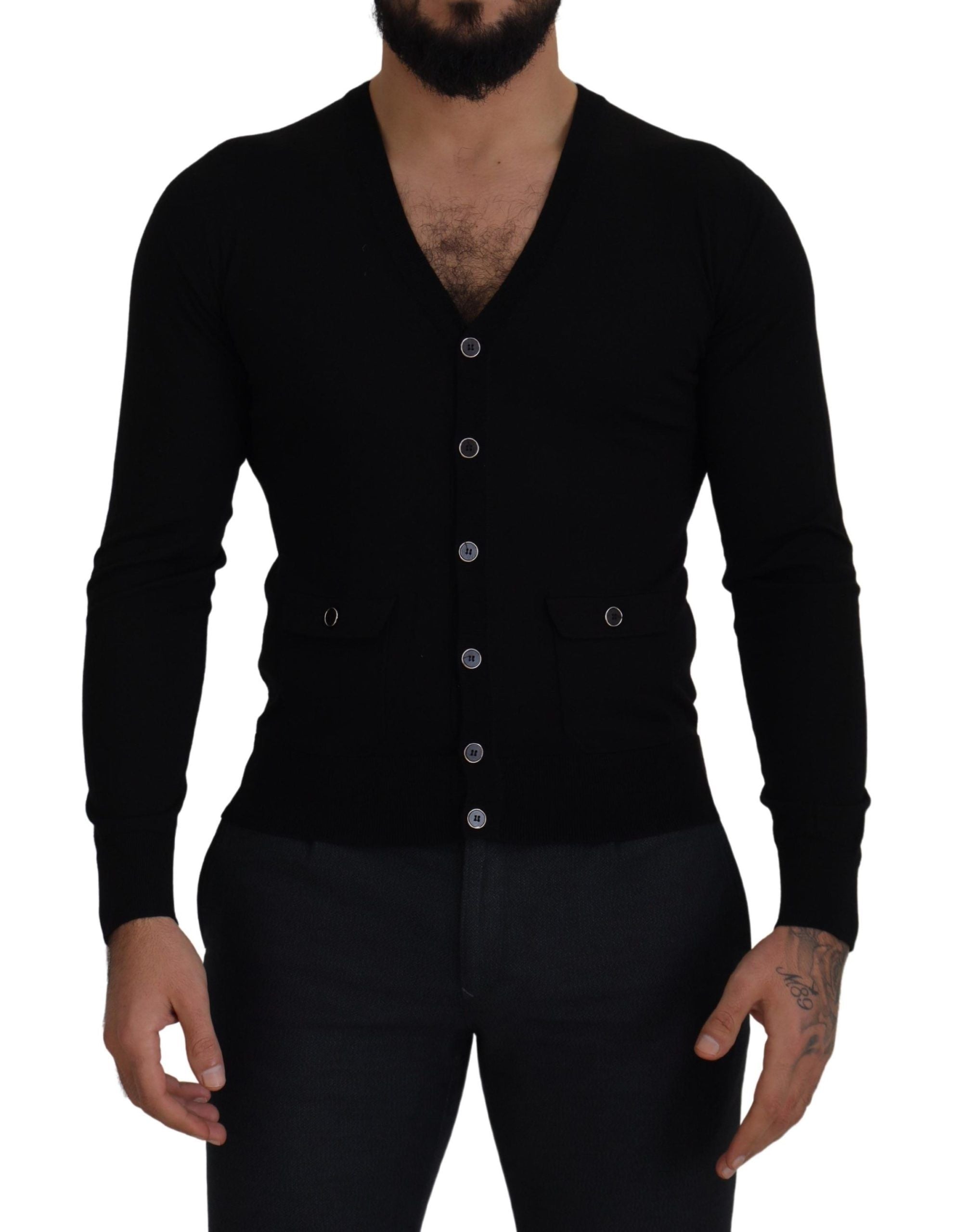 DOLCE & GABBANA Dolce & Gabbana  Wool Button Down Cardigan Men's Sweater