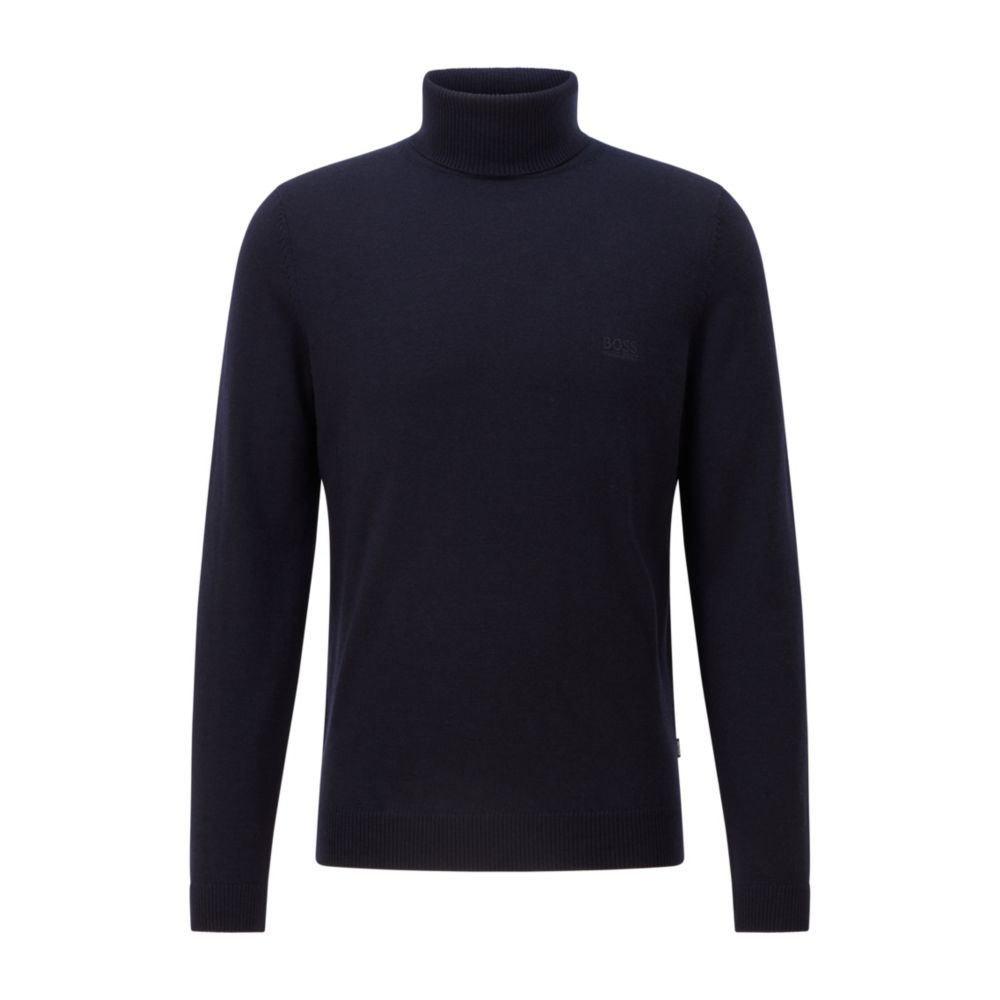 HUGO BOSS Regular-fit rollneck sweater in extra-fine merino wool