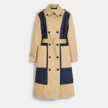 Coach Outlet signature quilted trench
