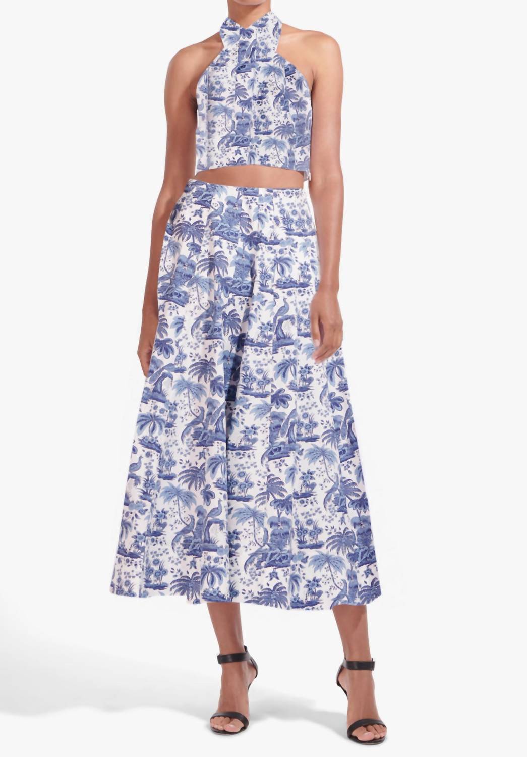 Staud Sea Skirt in Blue Toile | Shop Premium Outlets