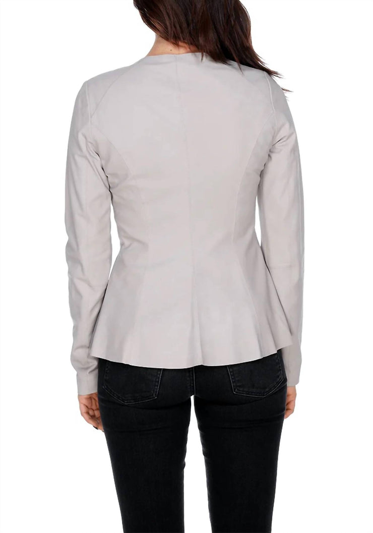 Flare Fitted Jacket in Mastic