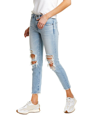MOUSSY may light blue tapered skinny jean