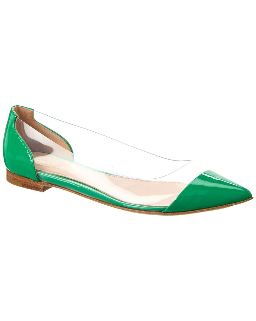 Gianvito Rossi Plexi Vinyl & Patent Flat | Shop Premium Outlets