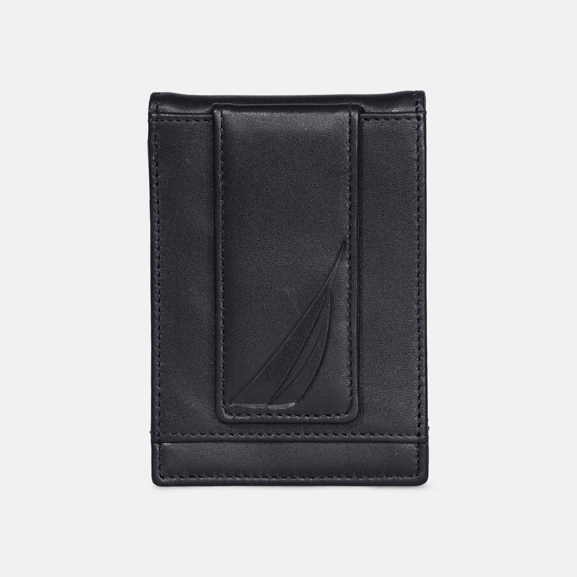 kleur Pekkadillo produceren Nautica Mens Leather Front Pocket Wallet In Black | ModeSens