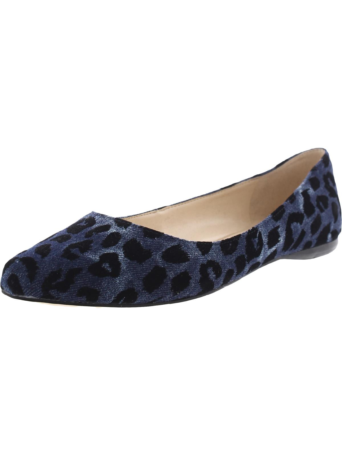 Shop Nine West Womens Denim Slip-on Ballet Flats In Blue