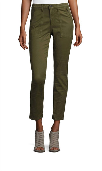 Ag Jeans kinsley twill ankle jeans in sulfur palm green