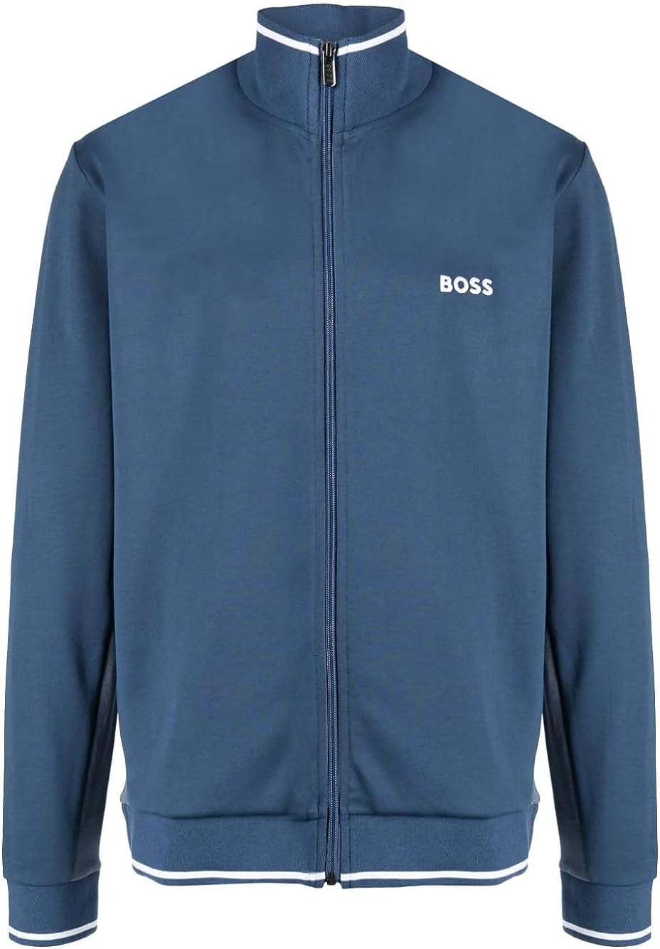 Shop Hugo Boss Men Full Zip Cotton Tracksuit Jacket Spruce Blue