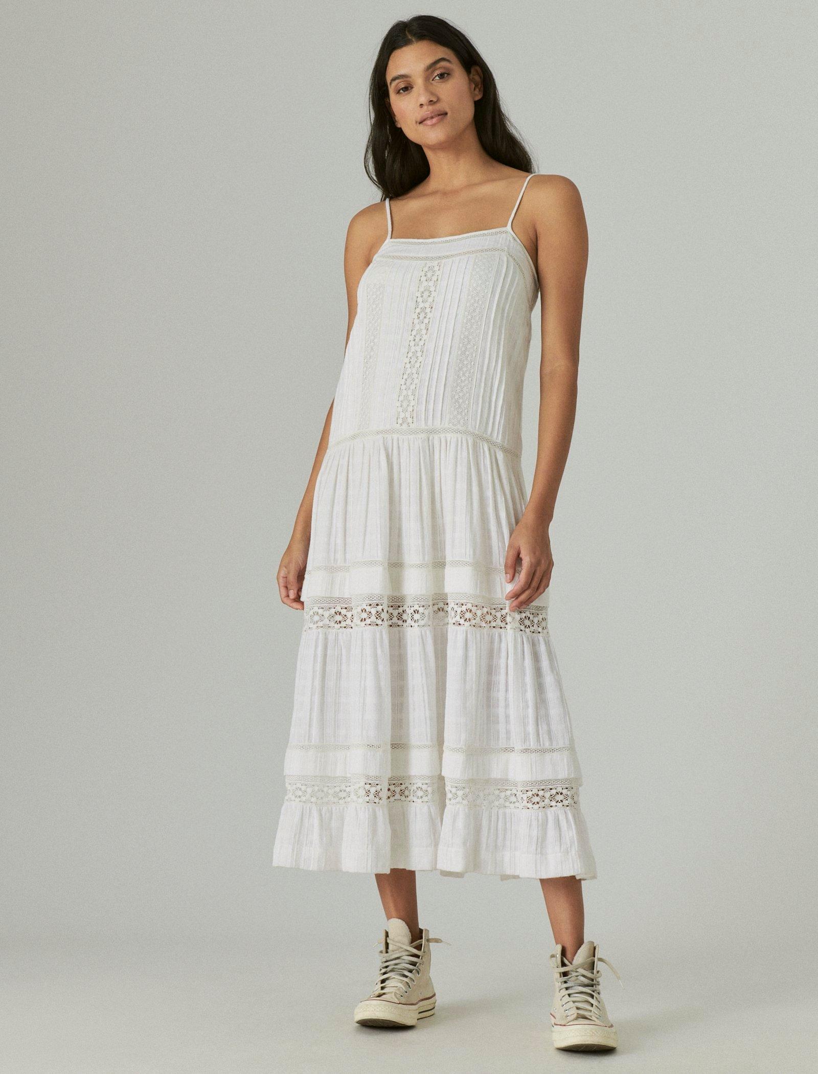 LUCKY BRAND Lucky Brand Womens Lace Maxi Dress