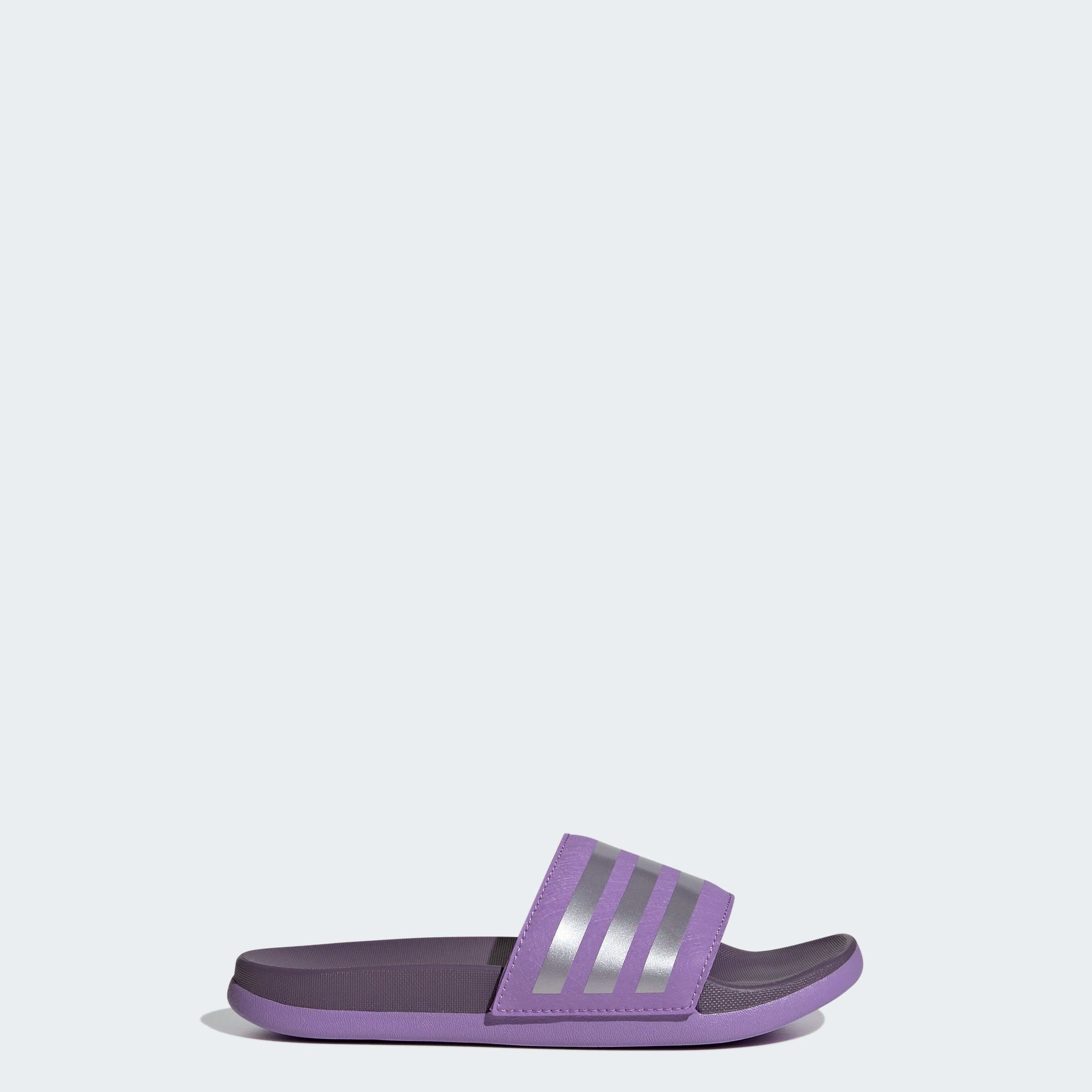 Adidas Originals Adidas Little Kids' Adilette Comfort Slide Sandals In Violet Fusion/matte Silver/shadow Violet