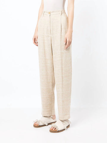 Forte Forte jacquard trousers in beige