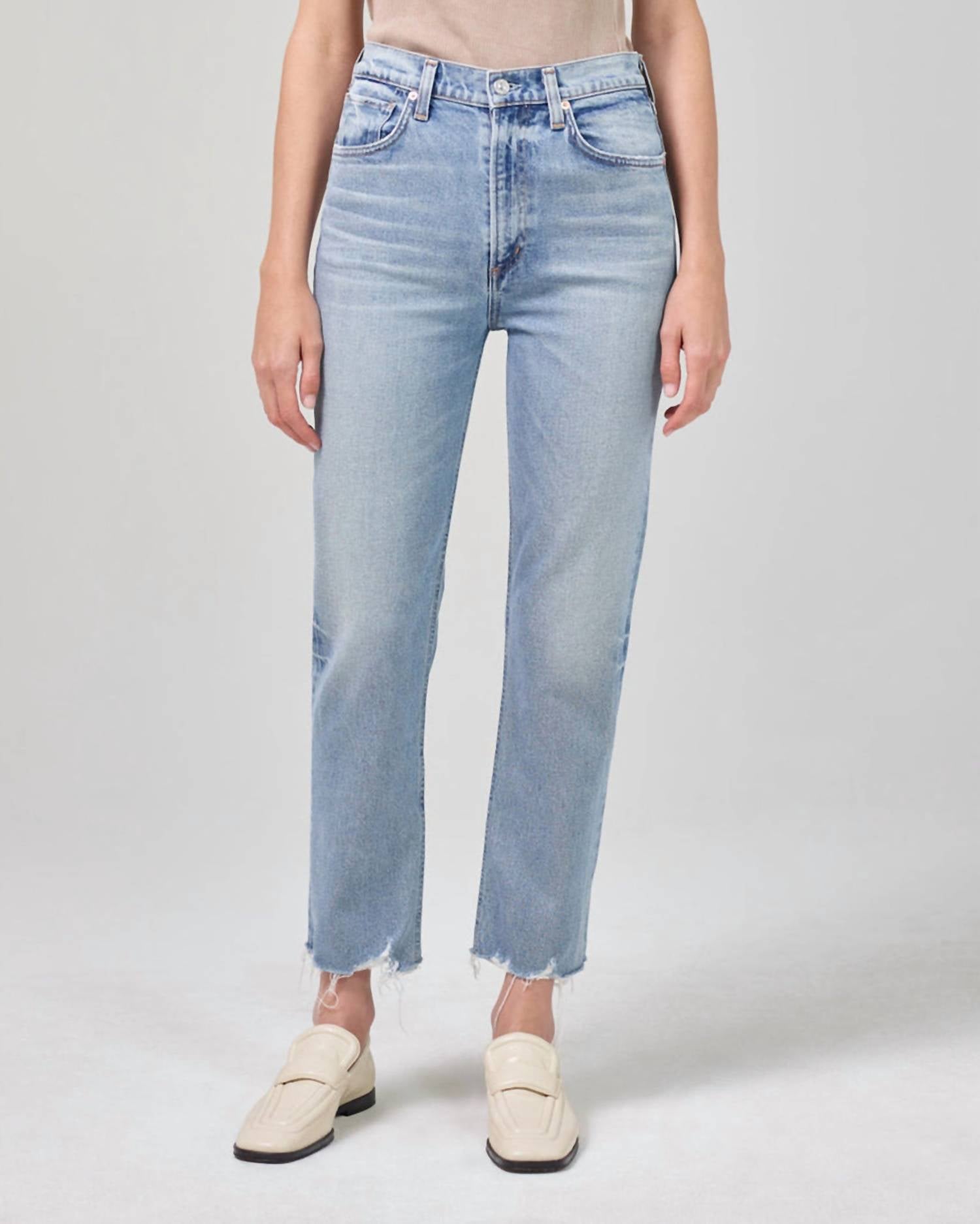 CITIZENS OF HUMANITY Citizens Of Humanity - Daphne High Rise Straight Leg Jeans In Checkmate