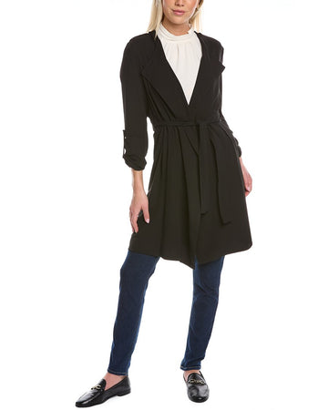 T Tahari open front trench coat