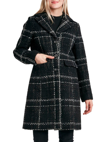 Laundry by Shelli Segal womens tweed cold weather walker coat
