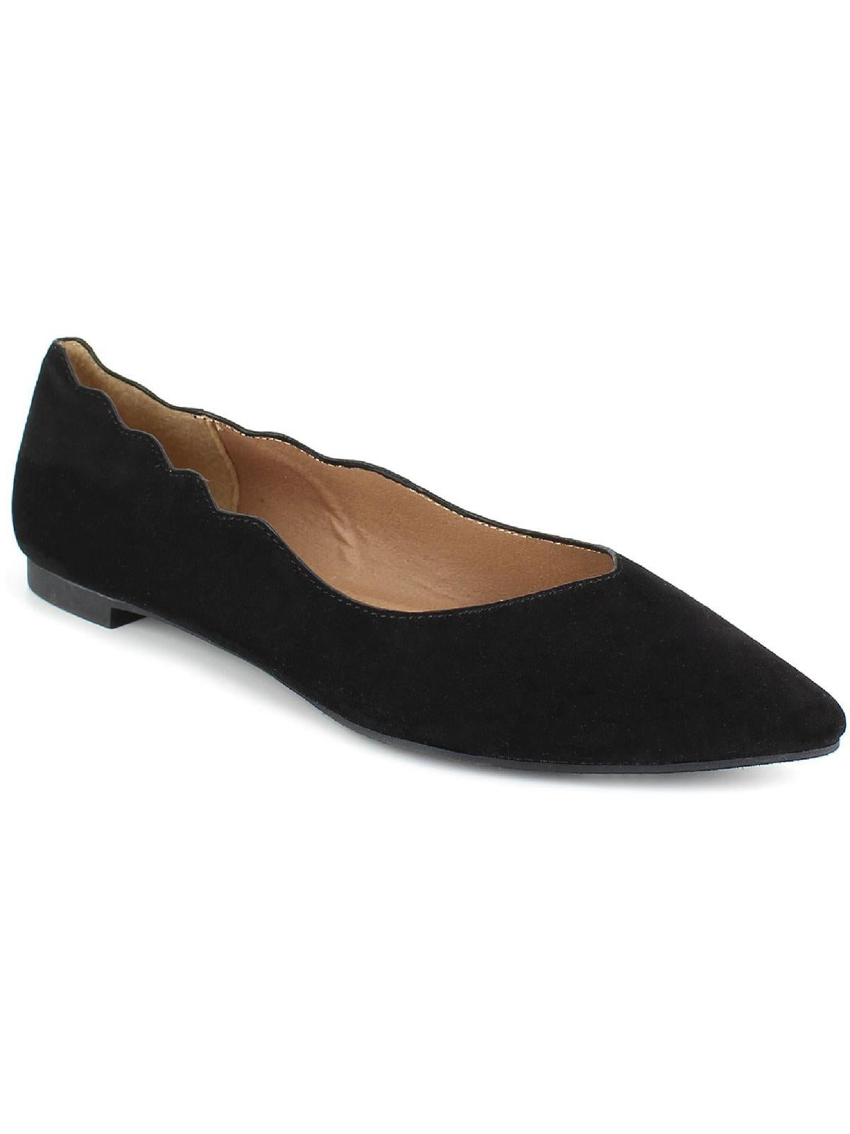 Shop Esprit Perri Womens Picot Trim Slip On Ballet Flats In Black