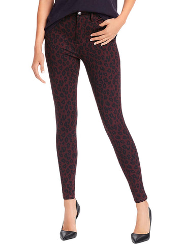 Aqua womens denim animal print skinny jeans