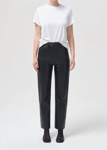 Agolde recycled leather 90s pinch waist jeans in detox