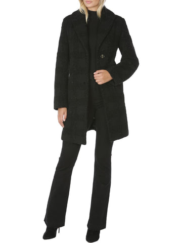 Tahari womens boucle lightweight wool coat