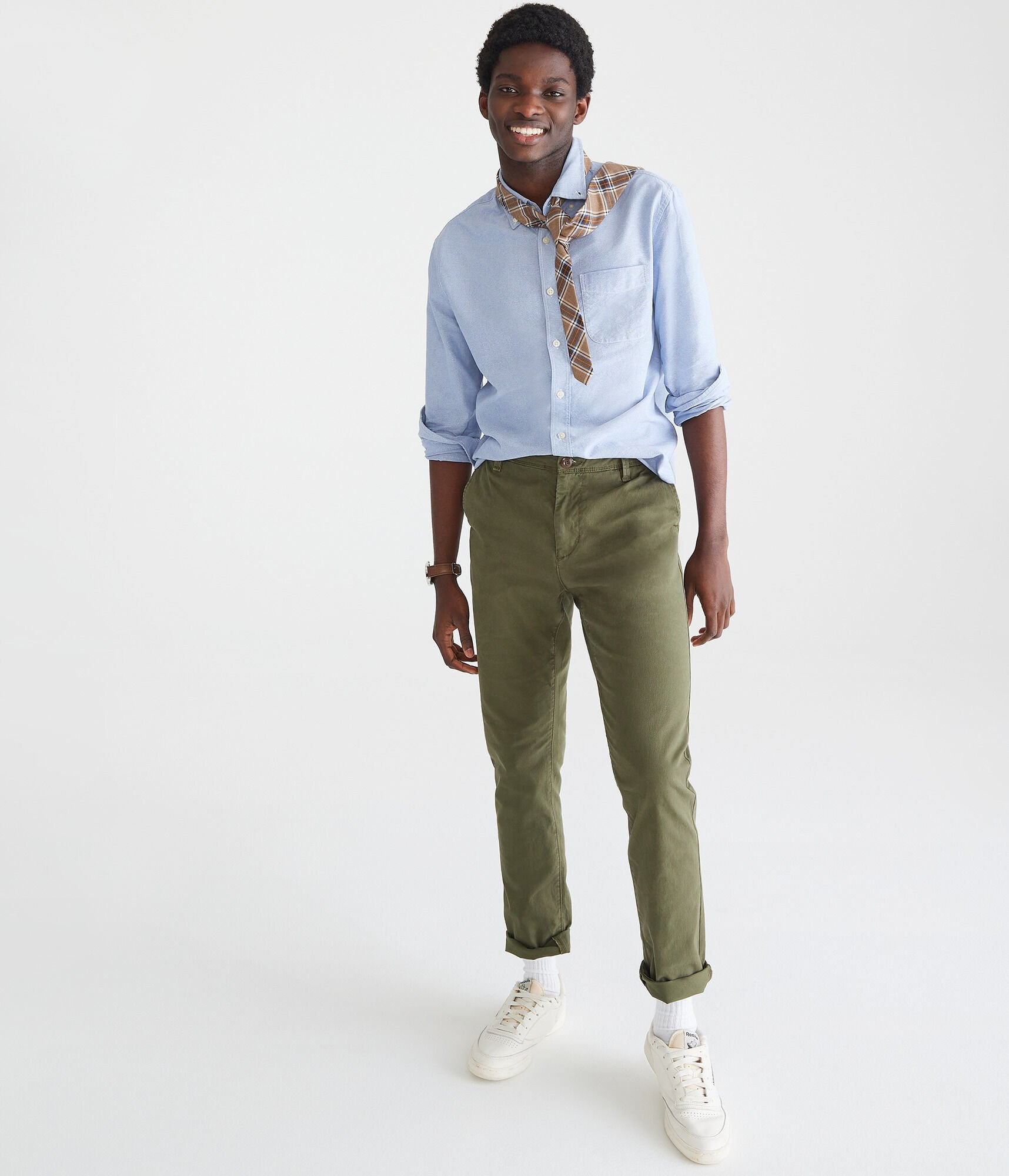 Shop Aéropostale Men's Skinny Stretch Twill Chinos In Green