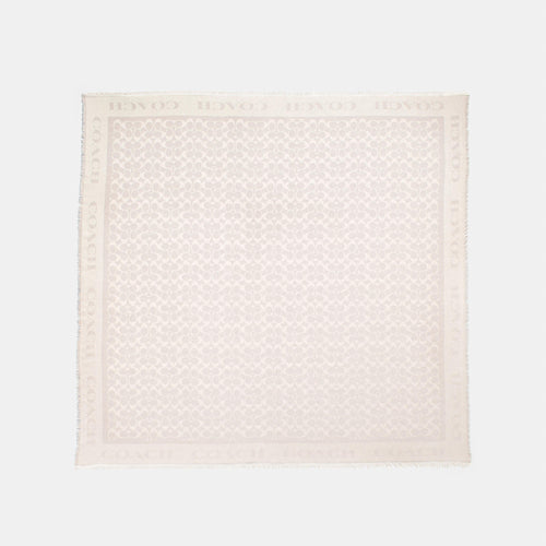 Coach Outlet Signature Jacquard Oversized Square Scarf