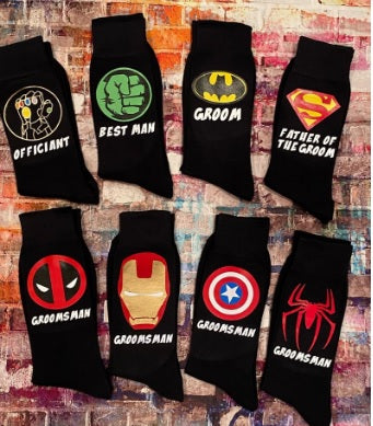 Groomsmen Socks: Ankle Heroes Unleashed - Groovy Guy Gifts