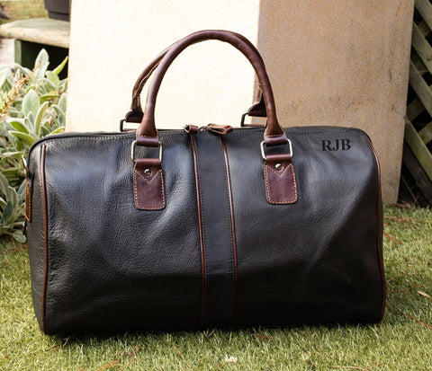 Men's Nappa Leather Duffle Bag in Black by Quince