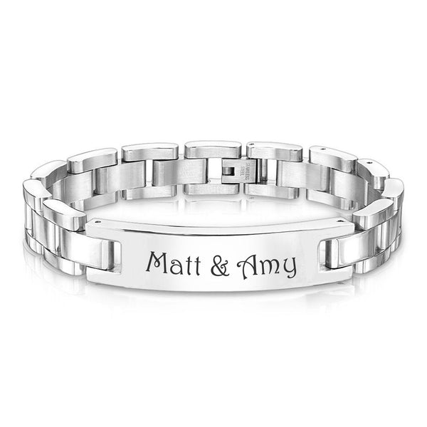 Personalised Engraved Men's 2-5 Name Beads Bracelet | IfShe UK