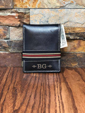 MONOGRAMMED Leather Wallet, Minimalist Mens Wallet, Bifold Wallet,  Personalized Card Wallet, Groomsmen Gift, Monogram Initials For Him