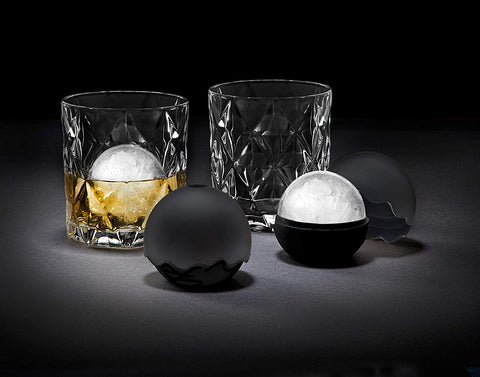 Godinger Old Fashioned Whiskey Glasses and Ice Ball Sphere Mold Whiskey  Chilling Set - Dublin Collection, Set of 2