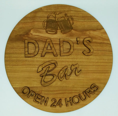 Papa Bear Wood Card, Personalized Father's Day Gifts