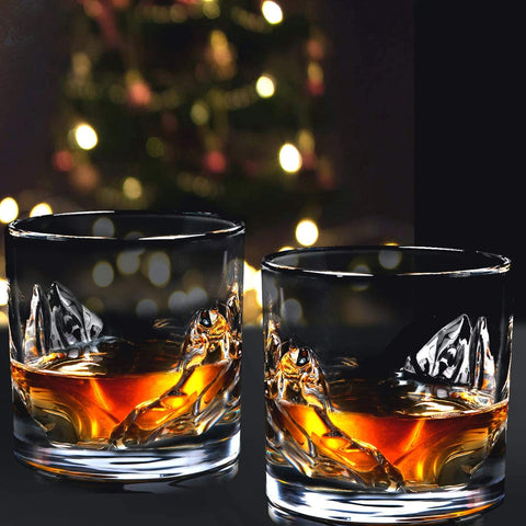 Insulated Whiskey Glass Set (9 Oz) Double Wall Thermal Rocks Cup Bourbon