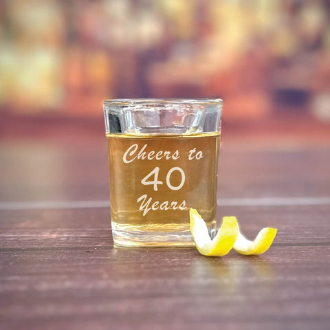 40 year old shot glass gift