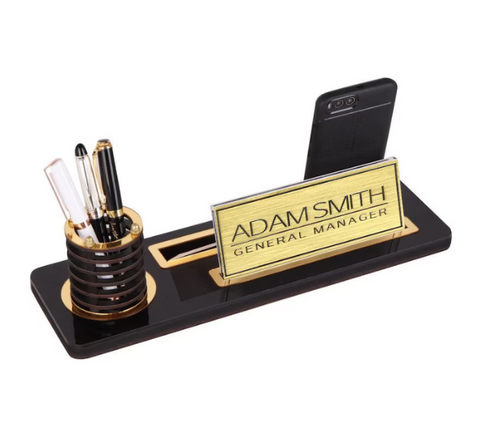 Wood Desk Organizer Gift for Men and Women, Office Desk Accessories for  Best Friend Gift 