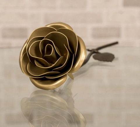 Personalized Gold Rose for 50th Wedding Anniversary