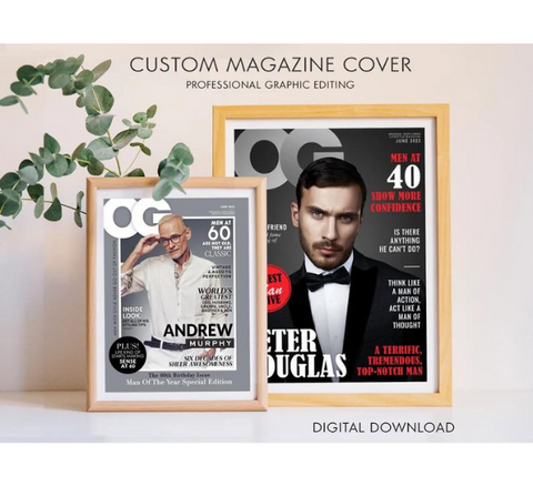 Custom Magazine Cover, Funny Birthday Gifts for Him, Fitness Gifts