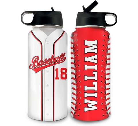 Personalized 32 Oz BASEBALL Gatorade Squeeze Water Bottle With