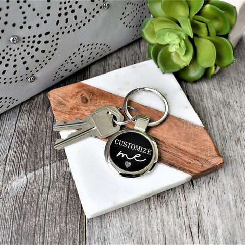 Monogram Keychain ~ Personalized Keychain ~ Square Keychain ~ Key Chain ~  Custom Keychain ~ Key Tag ~ Sweet Sixteen Gift