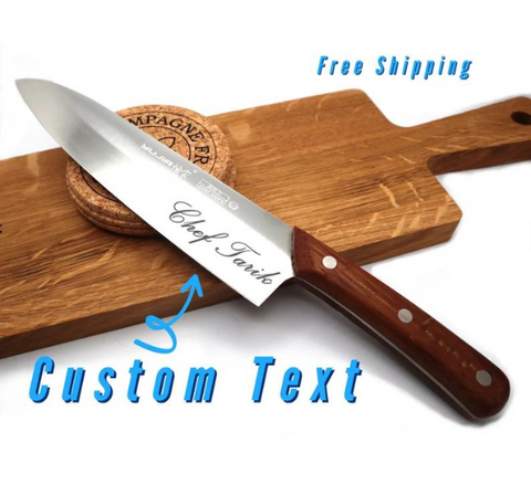 Personalized CHEFS KNIFE & SHEATH Chef Knive Custom Engraved Kitchen  Cooking Valentines Gifts for Him Dad Men Birthday Gifts for Her Mom 