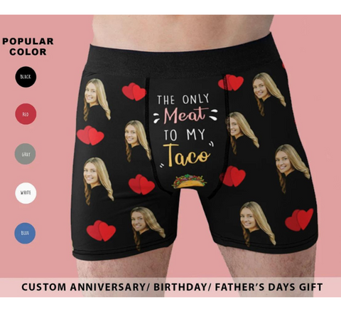 Custom Face Mens Boxer Briefs Personalized Underwear with Photo Customized  Boxers Gifts for Boyfriend Husband Father's