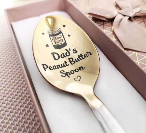 Dad's Peanut Butter Spoon, Gift for Dad, Peanut Butter Lover 