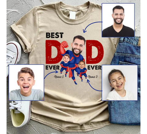 Custom Superhero Dad Shirt