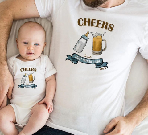 Beer and Milk Bottle Dad Shirts