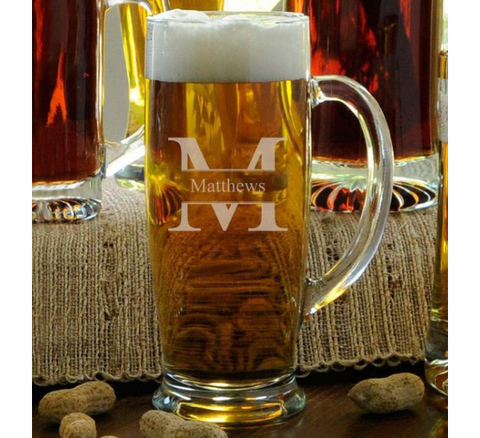 SIMAX Beer Mugs For Men: 17 oz Double Walled Glass Beer Mug - Freezable  Beer Glasses - Pint Beer Mugs & Steins - Beer Mugs with Handles - Insulated