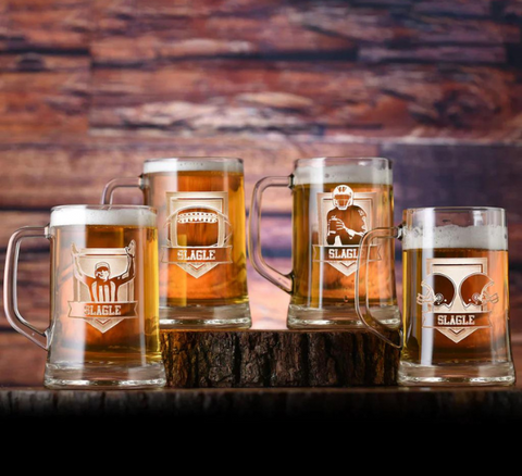 25 oz. Glass Beer Mug  Personalized Drinking Mug
